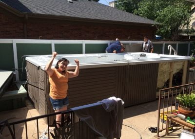 swim spa, hot tub installation